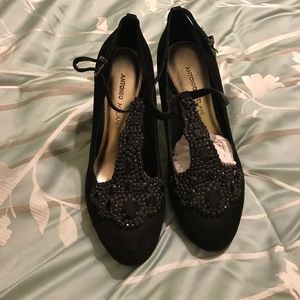 Antonio Melani Black Suade Pumps