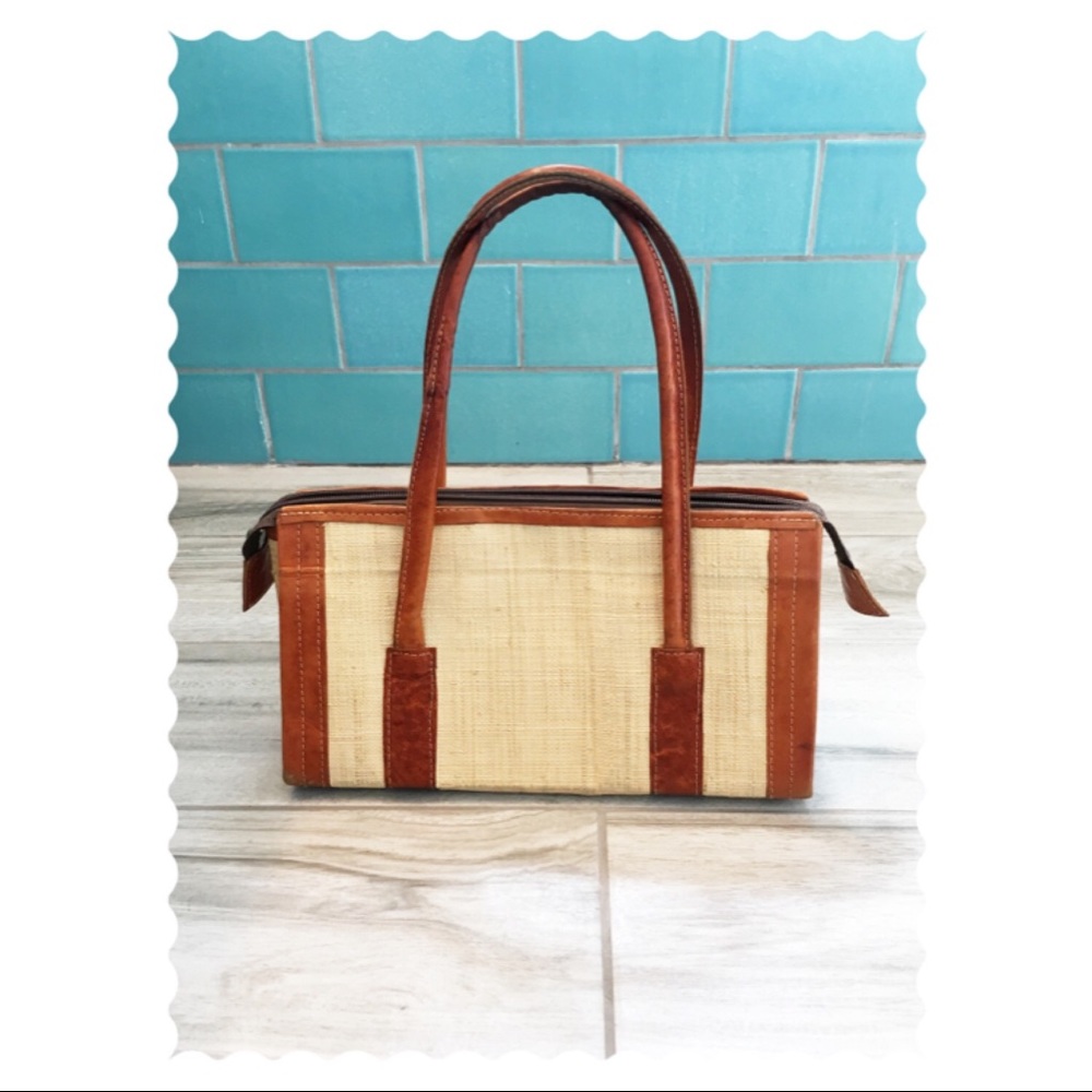 True Vintage 1950's Style Tight Weave Straw Purse