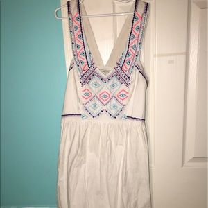 White Aztec Dress