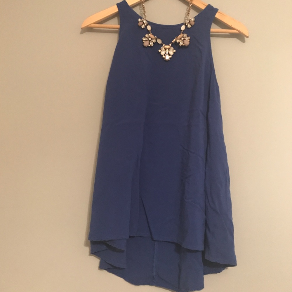 Old Navy High Low Cobalt Blue Tank Sz Large