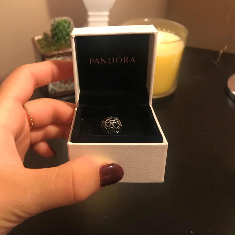 Authentic Pandora Charm - Silver Hearts