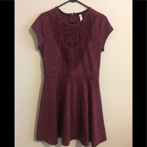 Burgundy Mini Dress