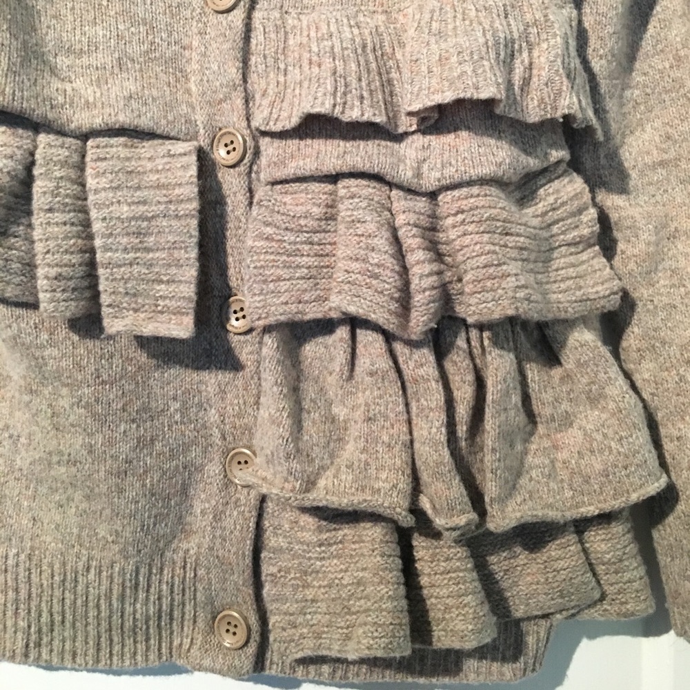 --SOLD -- Anthropologie Ruffle Cardigan - Picture 3 of 5