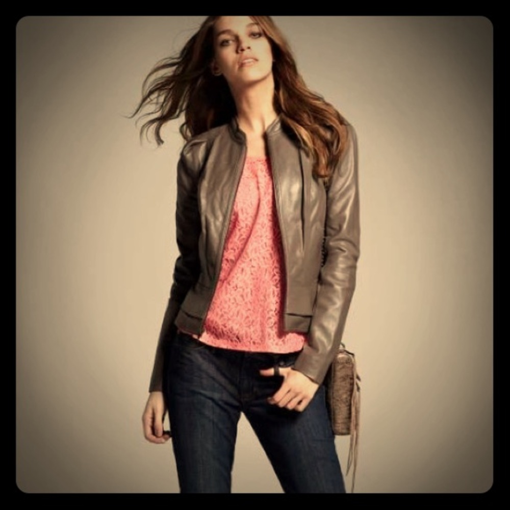 Hinge Fitted Leather Jacket