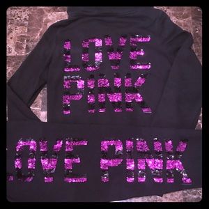 🎀PINK VS HTF Rare Purple Zebra Sequin Bling Set🎀