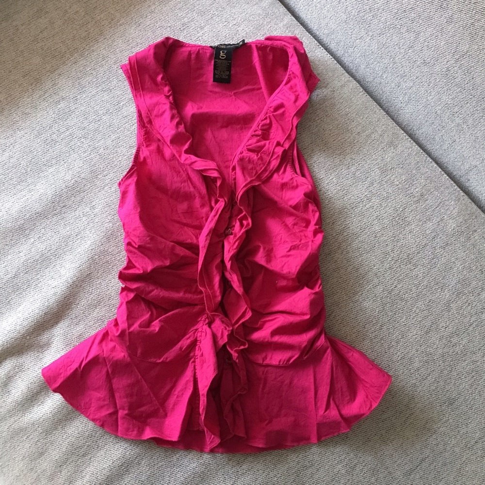 Pink ruffle top Grass Jeans, Macy's
