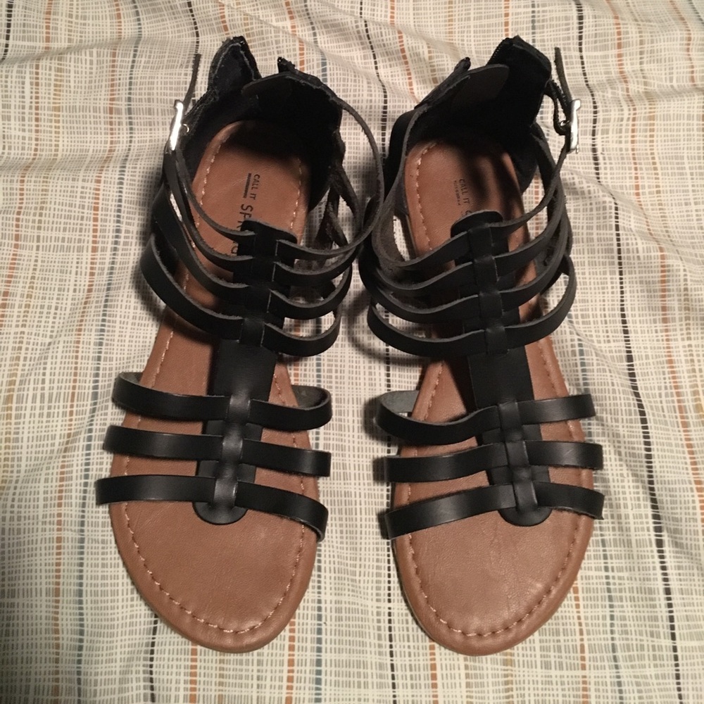 Black Gladiator Sandals