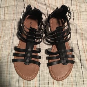 Black Gladiator Sandals
