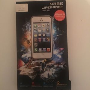 White Lifeproof iPhone 5S case