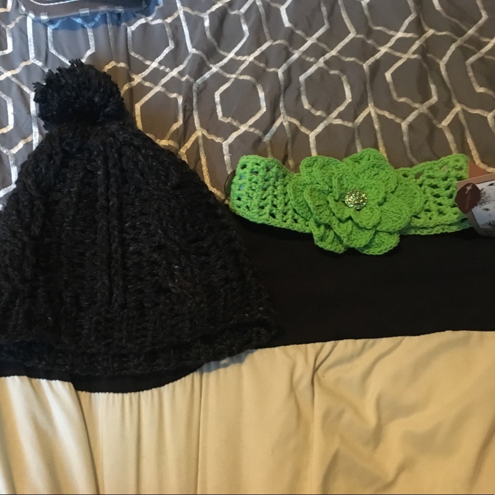 Knitted hat and headband