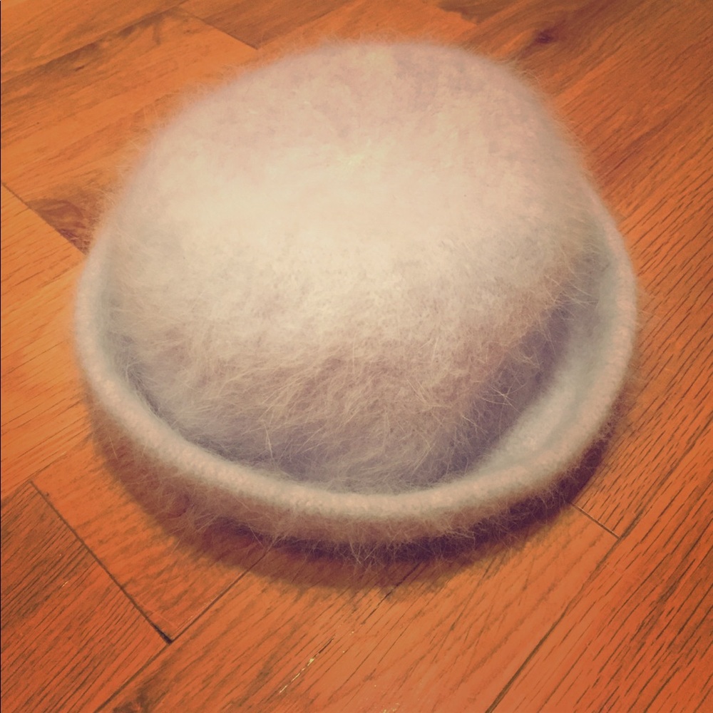 Angora Light Blue Hat