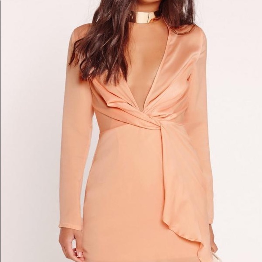 Silky Plunge Wrap Shift Dress - Never Worn!