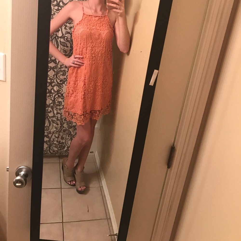 Coral Lace dress
