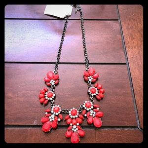 Ruby Red Sparkling Statement Necklace