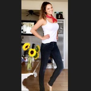 MOTHER Dark Denim Skinny Jeans