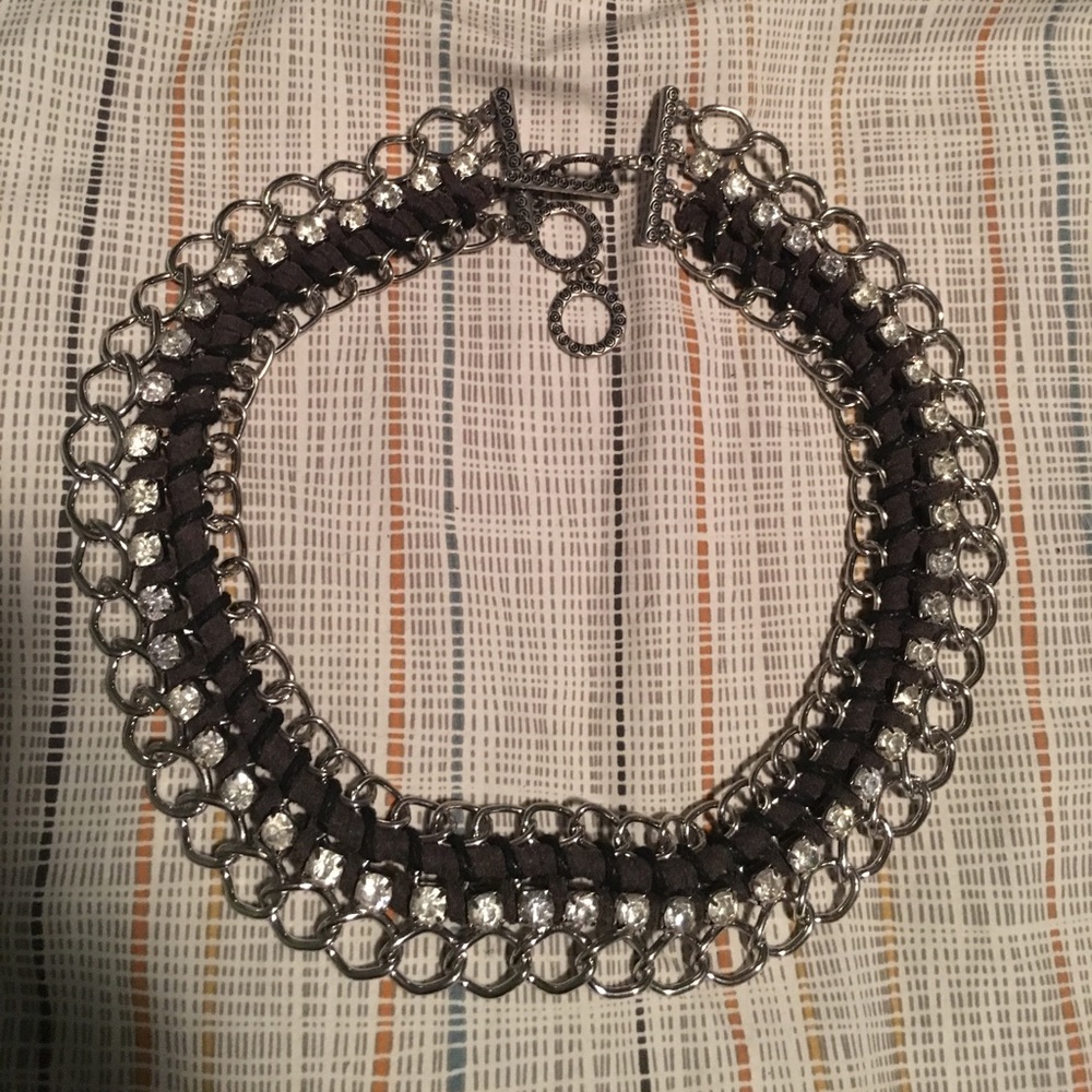Black and Silver necklace style choker