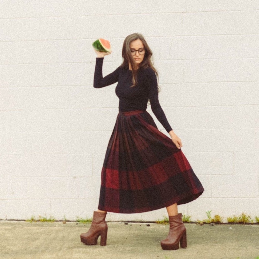 SOLD Vintage plaid skirt