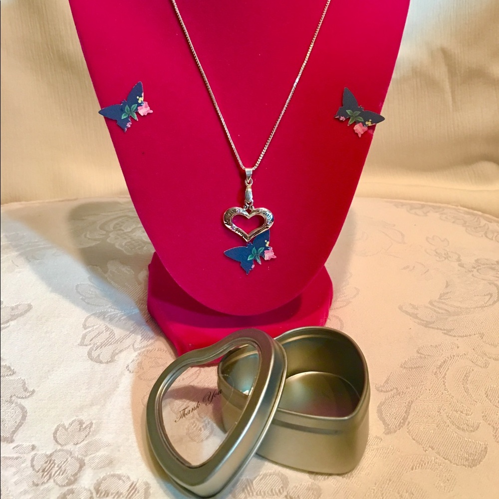 Breast cancer awareness inspirational ❤️ necklace.