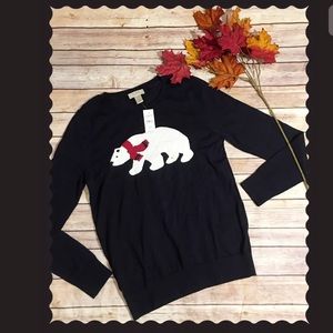 Loft outlet polar bear Christmas sweater medium