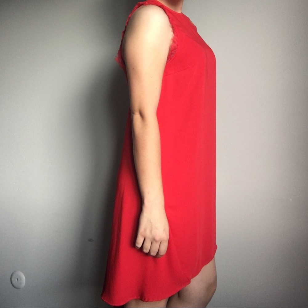 Red High Low Dress - Picture 2 of 6