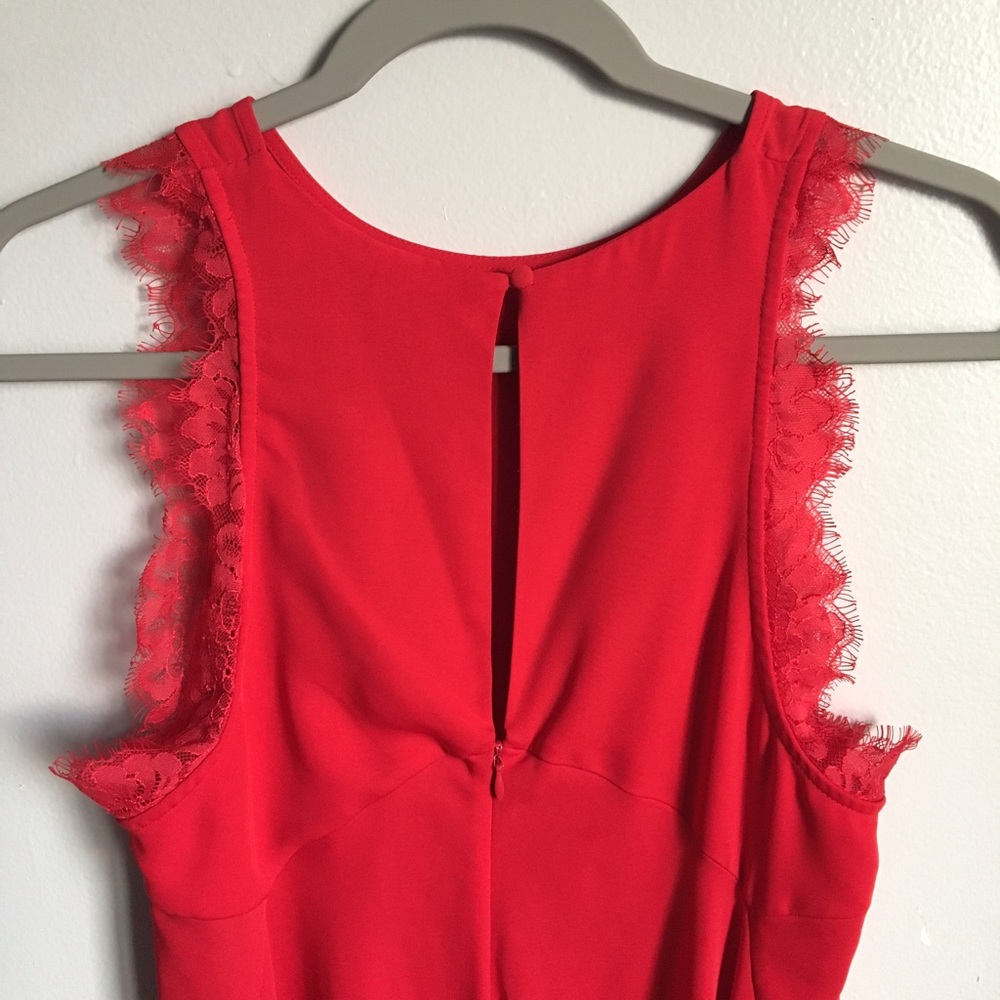 Red High Low Dress - Picture 5 of 6