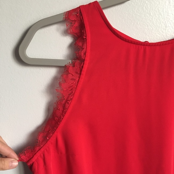 Red High Low Dress - Picture 4 of 6