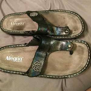 Metallic Alegria sandals