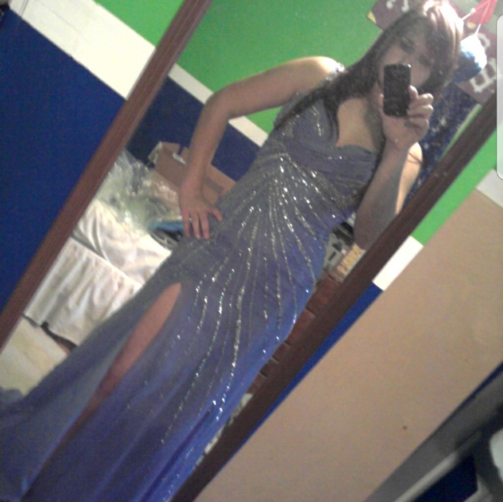 Blue/Periwinkle Colored Prom Dress, Size 8