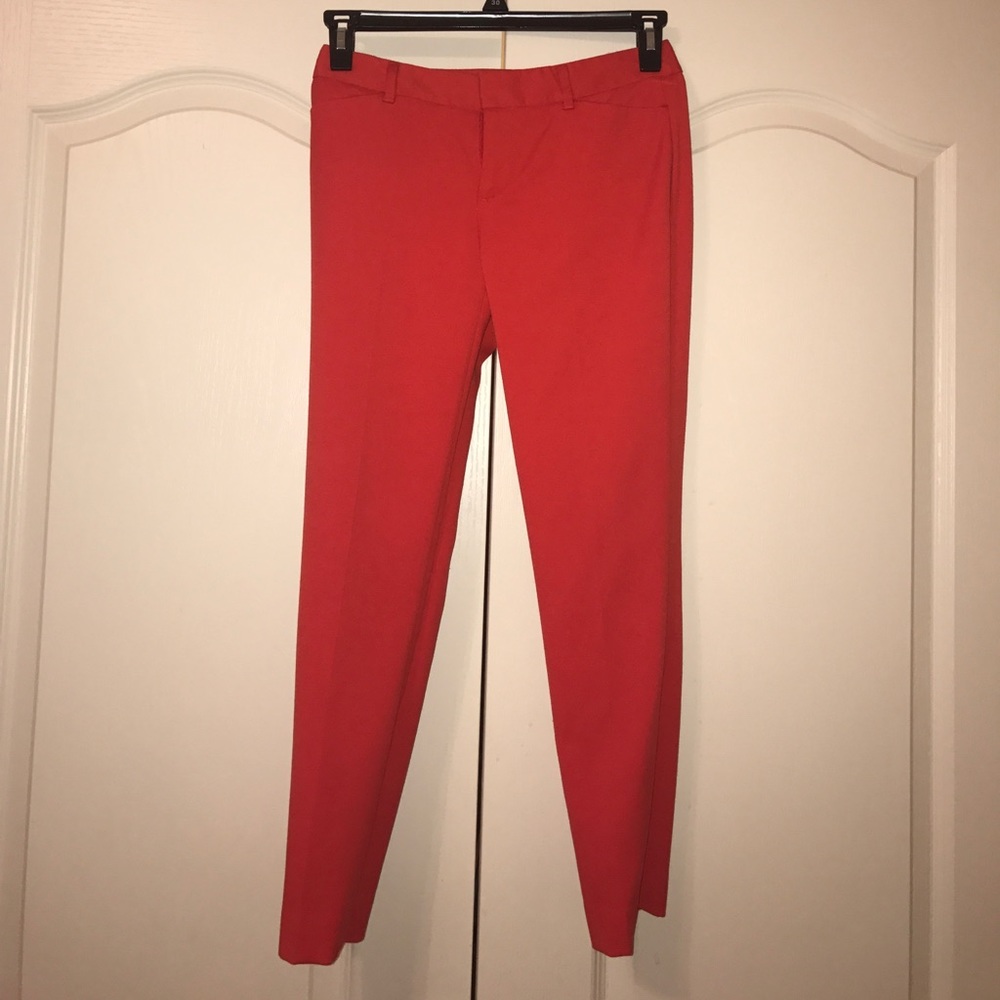 Cropped red slacks
