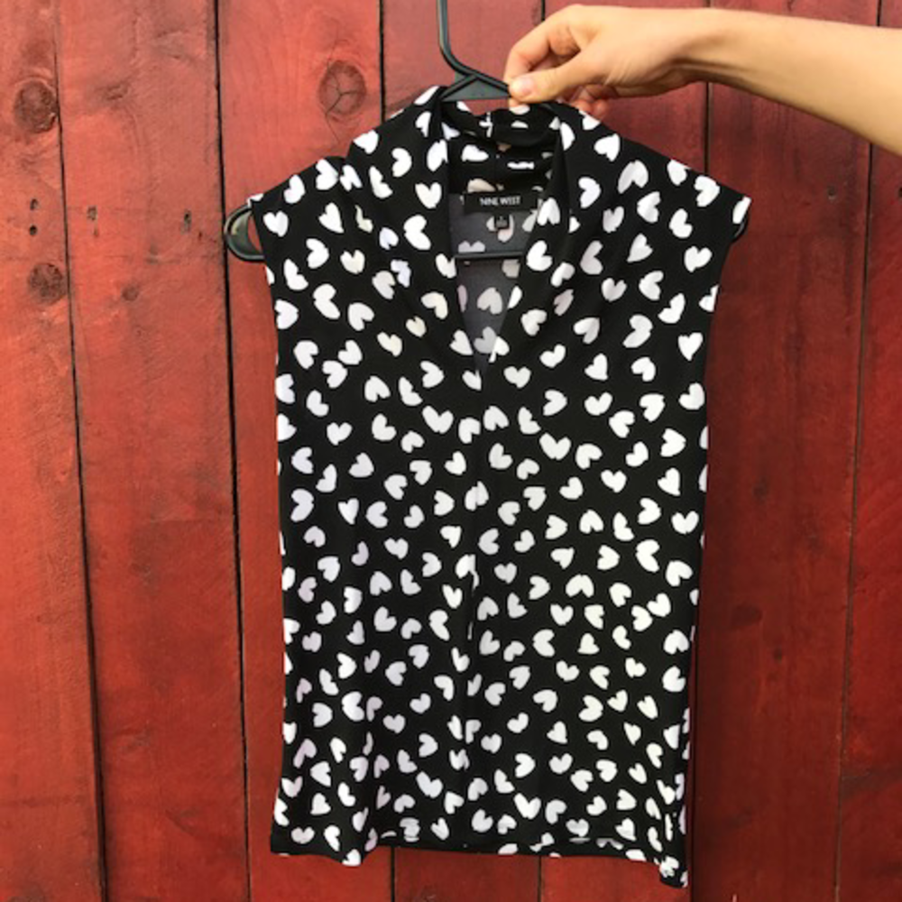 Work top with cute heart pattern
