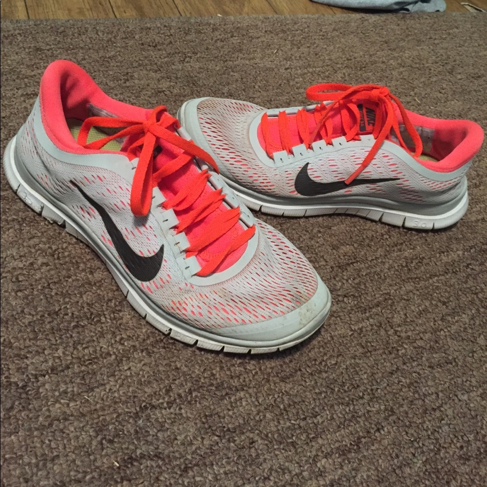 Neon Orange Nike free