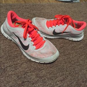 Neon Orange Nike free