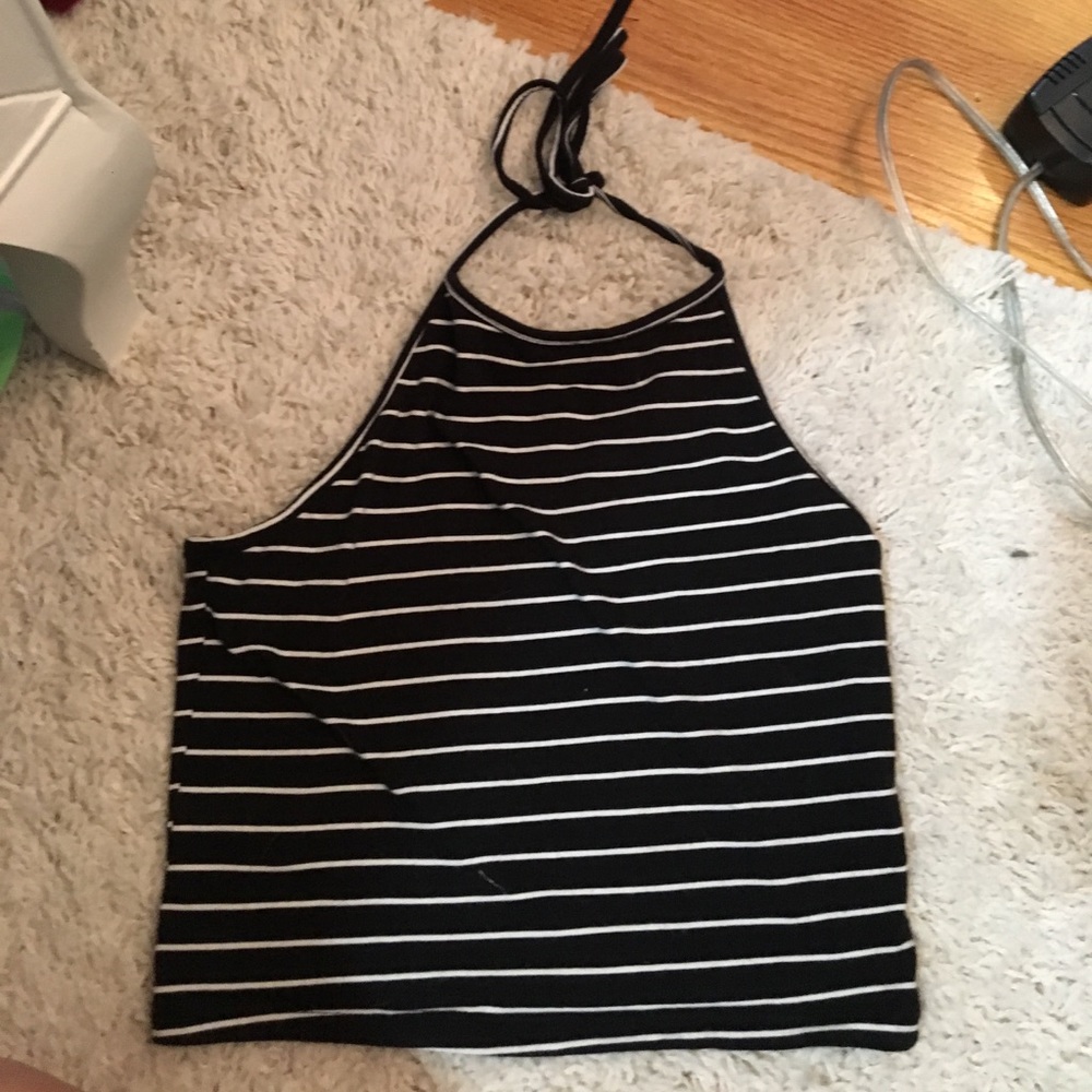 Brandy Melville striped halter top