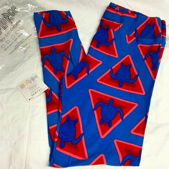 Lularoe HTF TC Sea Turtle Sea Turtles Blue - Picture 2 of 2