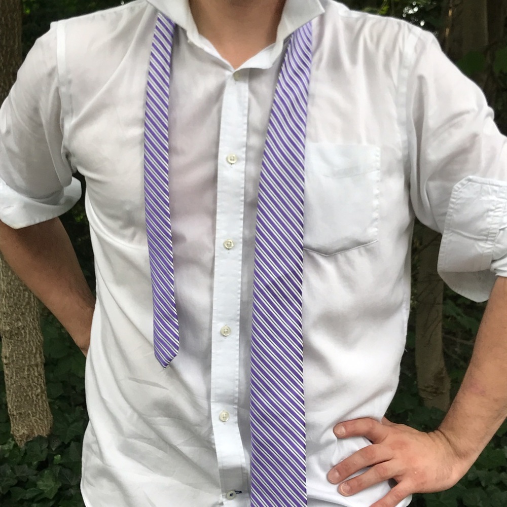 Purple striped chaps by Ralph Lauren tie