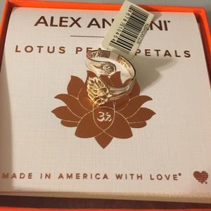 Alex & Ani Peace Petals Adjustable Ring