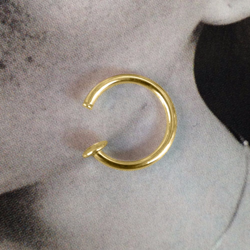 Clip On Ring • Gold tone 13mm