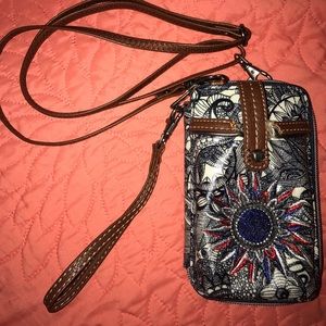 Sakroots smartphone wristlet crossbody