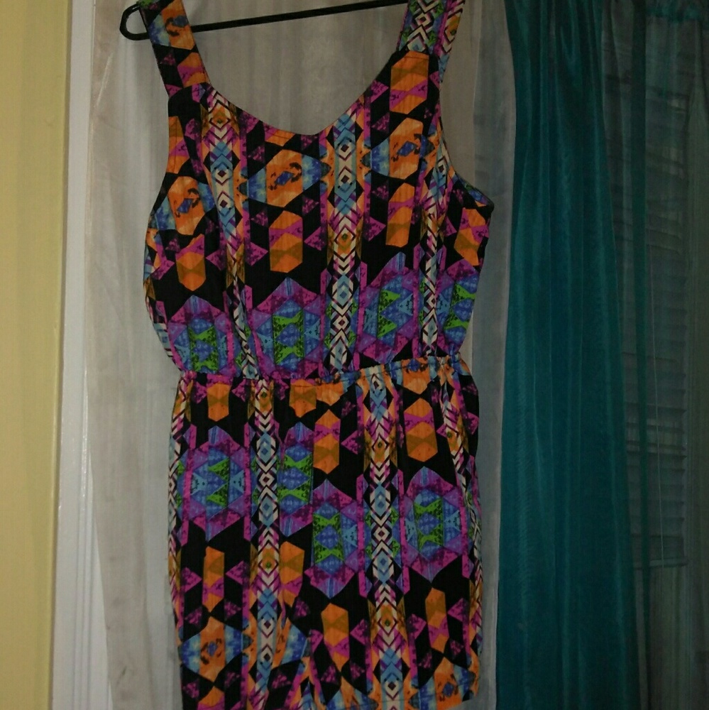 Vibrant colorful Aztec print ROMPER