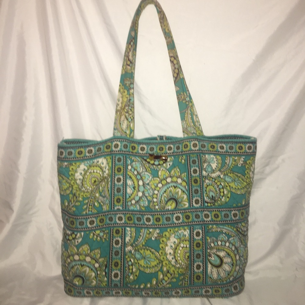 Teal & Green Medium Vera Bradley Tote