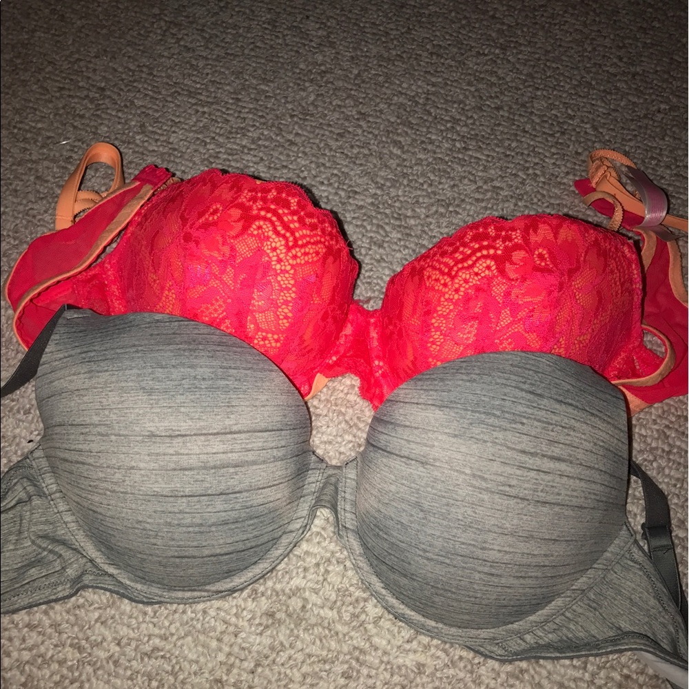 2 PINK 36C Bras Like new