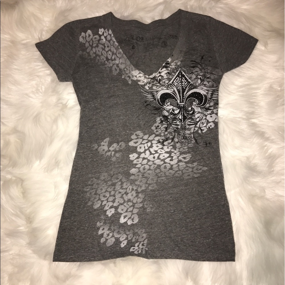 Fleur-de-lis Black and Grey shirt