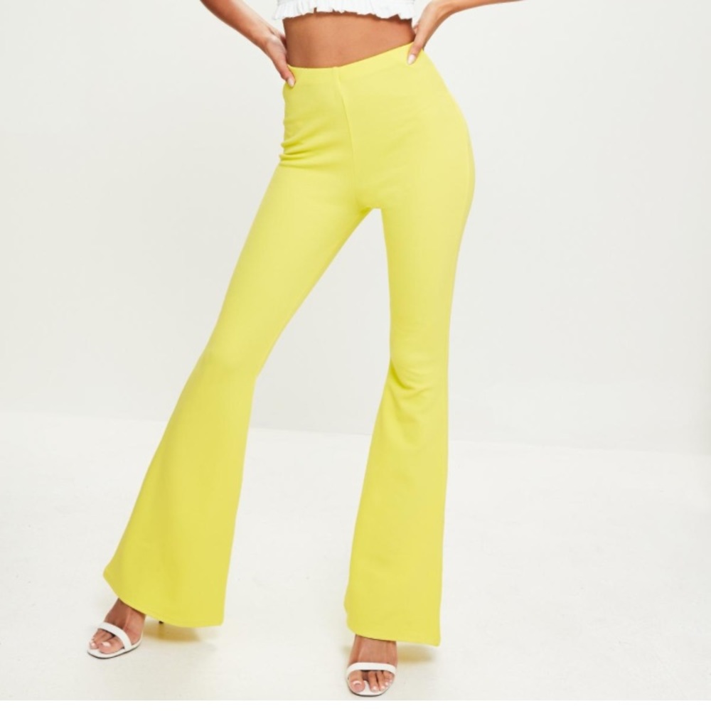 Yellow flare pants
