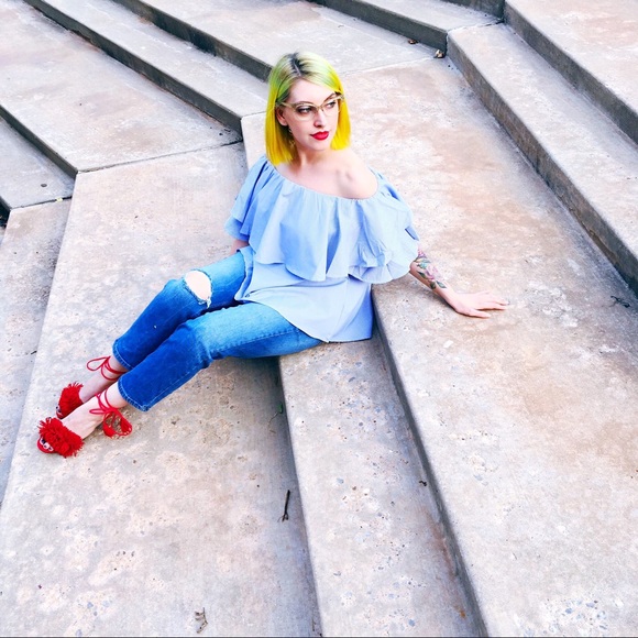 Tops - Off the Shoulder Ruffle Top Tops - Off the Shoulder Ruffle Top