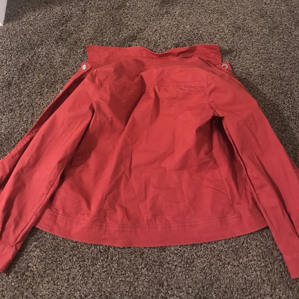 Red stretch jacket, 97% cotton, 3% spandex