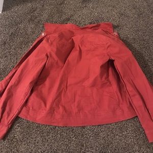 Red stretch jacket, 97% cotton, 3% spandex