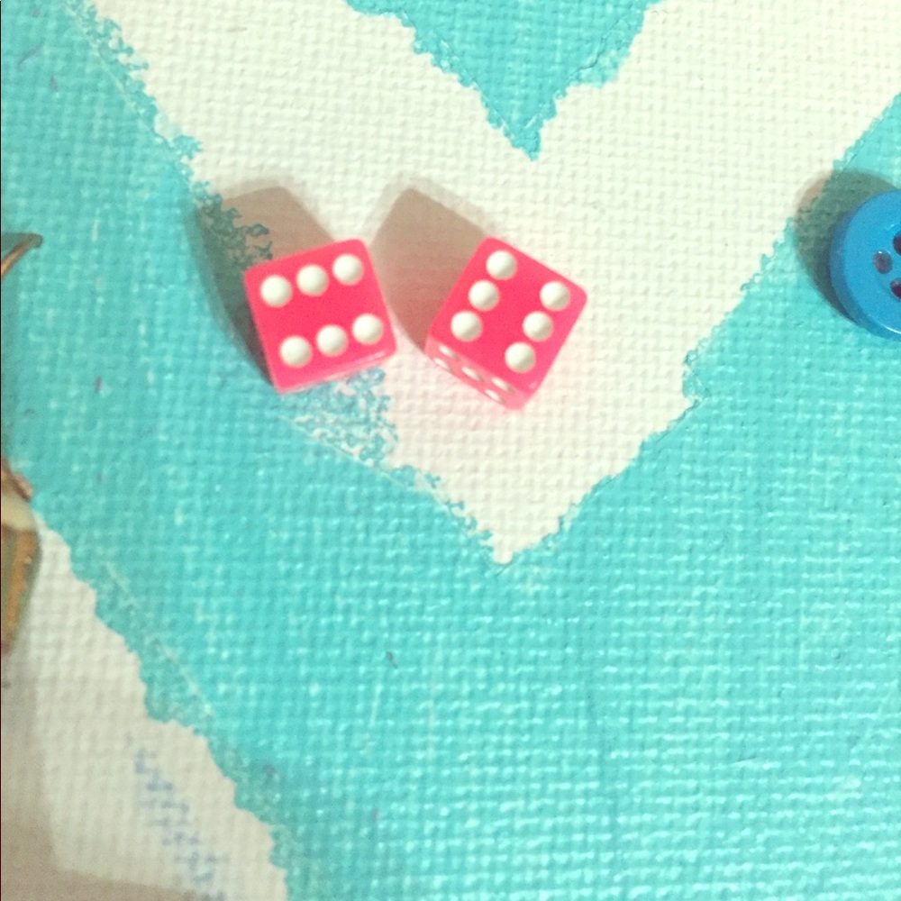 dice studded earrings