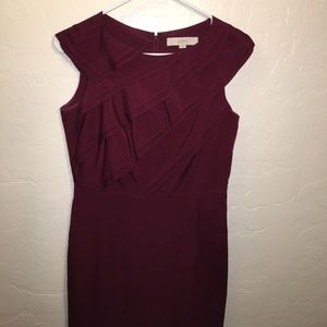 Loft burgendy or cranberry dress