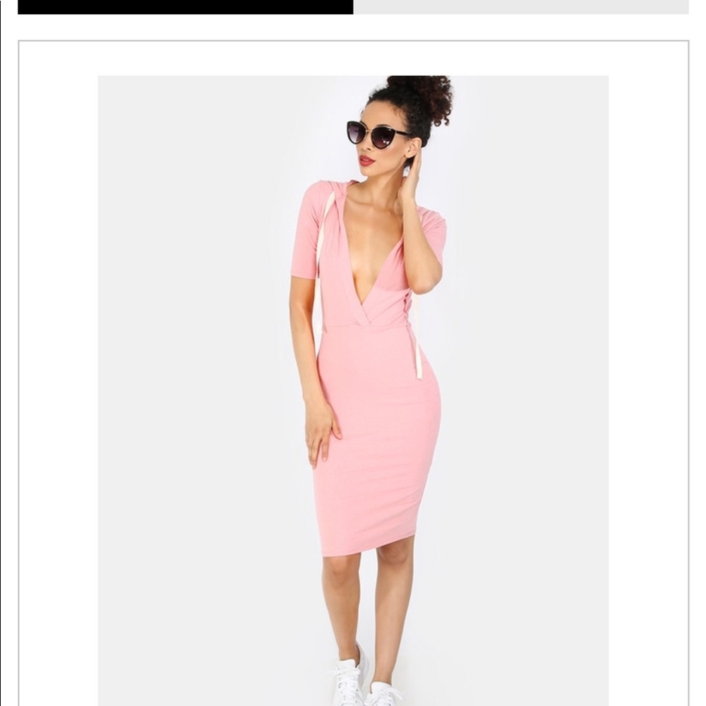 LOW front BODY DRESS hooded
