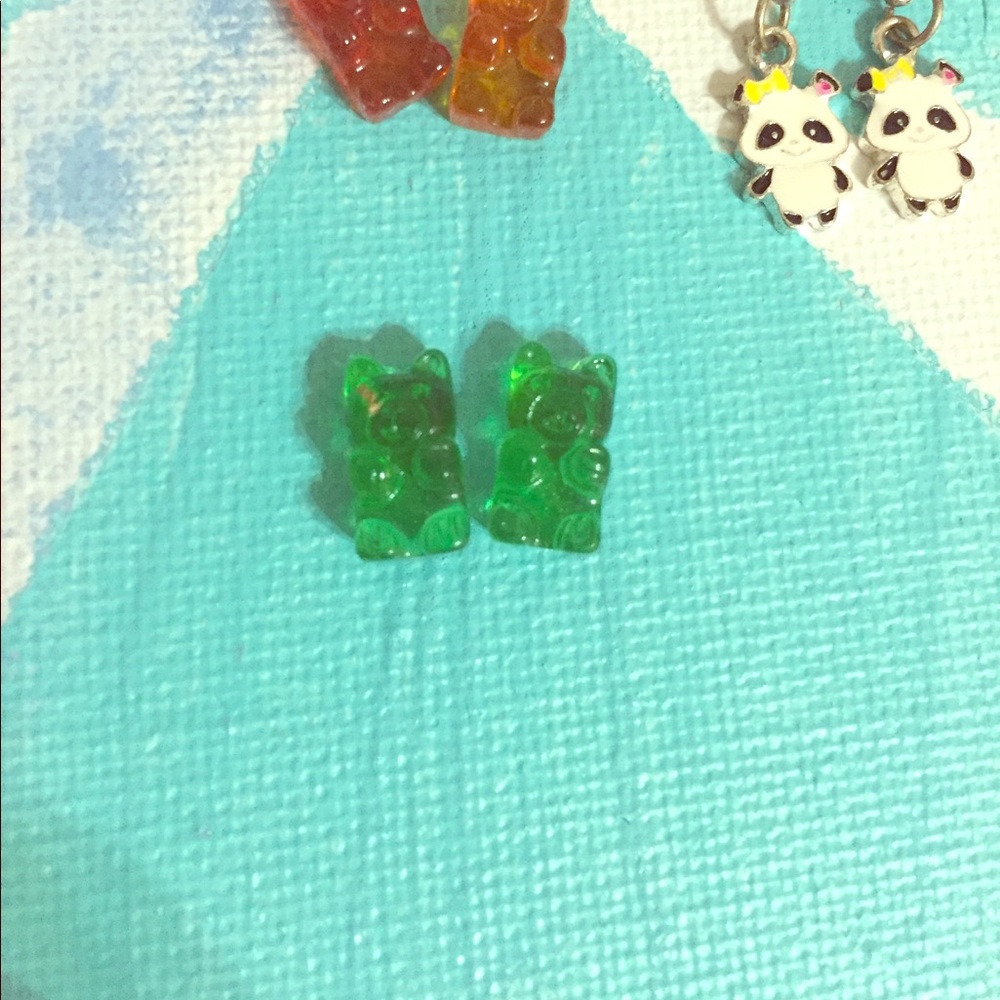 Gummy bear earrings!